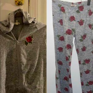 pretty rose pants + jacket set! kids sizing